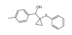 1-(phenylthio)cyclopropyl-1-(4-methylphenyl)-methanol结构式