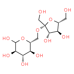 beta-D-Glucopyranose, 6-O-beta-D-fructofuranosyl-结构式