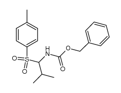 benzyl N-[1-((p-methylphenyl)sulfonyl)-2-methypropyl]carbamate Structure