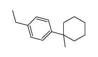 1-ethyl-4-(1-methylcyclohexyl)benzene结构式