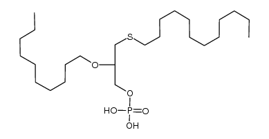 1-dodecylthio-2-decyloxypropyl-3-phosphatidic acid结构式