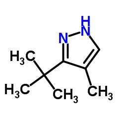 4-Methyl-3-(2-methyl-2-propanyl)-1H-pyrazole structure
