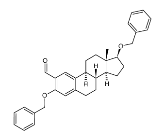 3,17β-bis(benzyloxy)estra-1,3,5(10)-triene-2-carbaldehyde结构式