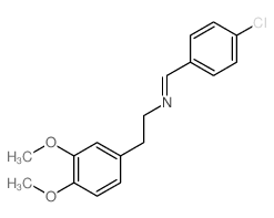 Benzeneethanamine,N-[(4-chlorophenyl)methylene]-3,4-dimethoxy-结构式