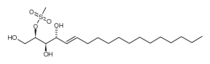 (2R,3R,4R)-1,3,4-trihydroxyoctadec-5-en-2-yl methanesulfonate结构式