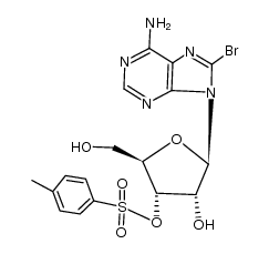 8-bromo-O3'-(toluene-4-sulfonyl)-adenosine结构式
