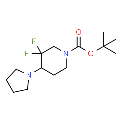 tert-butyl 3,3-difluoro-4-(pyrrolidin-1-yl)piperidine-1-carboxylate picture