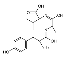 (2S)-2-[[(2S)-2-[[(2S)-2-amino-3-(4-hydroxyphenyl)propanoyl]amino]propanoyl]amino]-3-methylbutanoic acid结构式