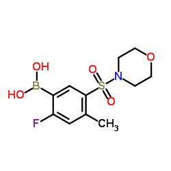 (2-fluoro-4-methyl-5-(morpholinosulfonyl)phenyl)boronic acid structure