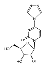 1-(β-D-ribofuranosyl)-4-(1,2,4-triazol-4-yl)pyrimidin-2-one Structure