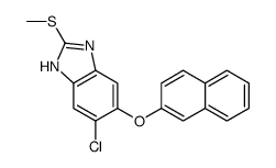 6-chloro-2-methylsulfanyl-5-naphthalen-2-yloxy-1H-benzimidazole Structure