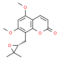 (+)-8-[(3,3-Dimethyloxiran-2-yl)methyl]-5,7-dimethoxy-2H-1-benzopyran-2-one Structure