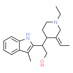 β-(1-Ethyl-3-ethylidene-4-piperidinyl)-3-methyl-1H-indole-2-ethanol structure