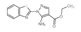 ETHYL 5-AMINO-1-(1,3-BENZOTHIAZOL-2-YL)-1H-PYRAZOLE-4-CARBOXYLATE结构式