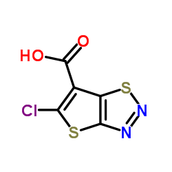 5-Chlorothieno[2,3-d][1,2,3]thiadiazole-6-carboxylic acid结构式