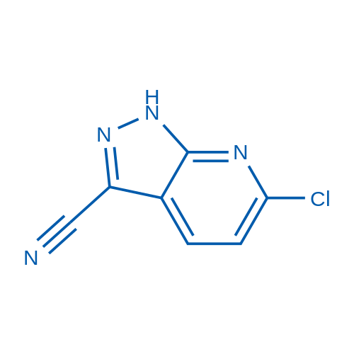 6-Chloro-1H-pyrazolo[3,4-b]pyridine-3-carbonitrile Structure