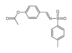 [4-[(4-methylphenyl)sulfonyliminomethyl]phenyl] acetate Structure