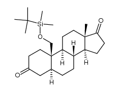 (5α)-19-[[(dimethylethyl)dimethylsilyl]oxy]-androstane-3,17-dione结构式
