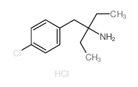 Benzeneethanamine, 4-chloro-a,a-diethyl-,hydrochloride (1:1) structure