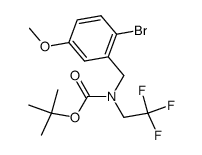 (2-bromo-5-methoxy-benzyl)-(2,2,2-trifluoro-ethyl)-carbamic acid tert-butyl ester结构式