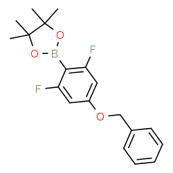 4-Benzyloxy-2,6-difluorophenylboronic acid pinacol ester structure