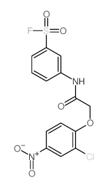Benzenesulfonyl fluoride,3-[[2-(2-chloro-4-nitrophenoxy)acetyl]amino]- structure