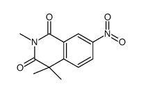 2,4,4-trimethyl-7-nitroisoquinoline-1,3-dione结构式