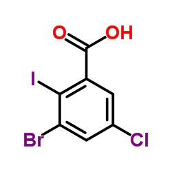 3-Bromo-5-chloro-2-iodobenzoic acid structure