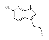6-氯-3-(2-氯乙基)-1H-吡咯并[2,3-b]吡啶结构式