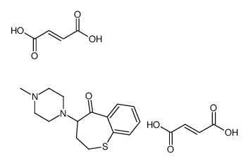 (Z)-but-2-enedioic acid,4-(4-methylpiperazin-1-yl)-3,4-dihydro-2H-1-benzothiepin-5-one结构式