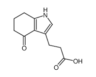 3-(4-oxo-4,5,6,7-tetrahydro-1H-indol-3-yl)propanoic acid结构式