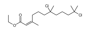 ethyl 7,11-dichloro-3,7,11-trimethyldodec-2-enoate结构式