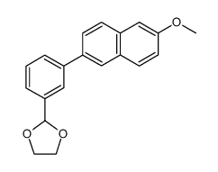 6-methoxy-2-[3-(1,3-dioxolan-2-yl)phenyl]naphthalene结构式