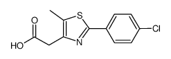 [2-(4-Chlorophenyl)-5-methyl-1,3-thiazol-4-yl]acetic acid structure