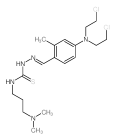 Hydrazinecarbothioamide,2-[[4-[bis(2-chloroethyl)amino]-2-methylphenyl]methylene]-N-[3-(dimethylamino)propyl]- picture