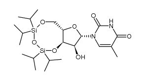 3',5'-O-(1,1,3,3-tetraisopropyldisiloxan-1,3-diyl)-5-methyl-L-uridine结构式