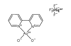 [(2,2’-bipyridine)Au(OH)2][PF6] Structure