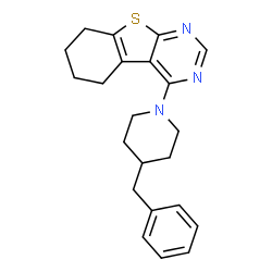 4-(4-benzylpiperidin-1-yl)-5,6,7,8-tetrahydrobenzo[4,5]thieno[2,3-d]pyrimidine Structure