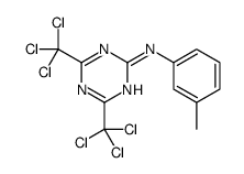 N-(3-methylphenyl)-4,6-bis(trichloromethyl)-1,3,5-triazin-2-amine结构式