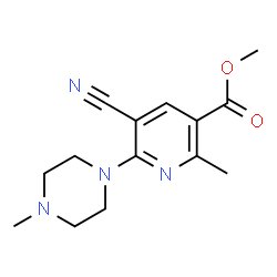 METHYL 5-CYANO-2-METHYL-6-(4-METHYLPIPERAZINO)NICOTINATE结构式