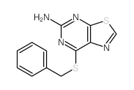Thiazolo[5,4-d]pyrimidin-5-amine,7-[(phenylmethyl)thio]- Structure