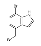 7-bromo-4-(bromomethyl)-1H-indole结构式