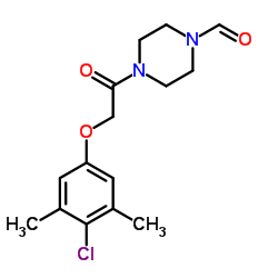 4-[(4-Chloro-3,5-dimethylphenoxy)acetyl]-1-piperazinecarbaldehyde结构式