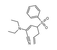 (E)-2-(diethylamino)-4-(phenylsulfonyl)hepta-2,6-dienenitrile结构式