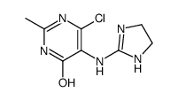 6-Chloro-5-[(4,5-dihydro-1H-imidazol-2-yl)amino]-2-Methyl-4(1H)-pyrimidinone Structure