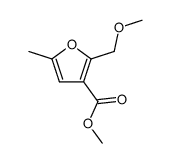 2-Methoxymethyl-5-methyl-3-furancarboxylic acid methyl ester Structure