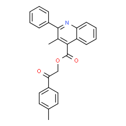 2-(4-methylphenyl)-2-oxoethyl 3-methyl-2-phenyl-4-quinolinecarboxylate结构式
