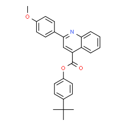 4-tert-butylphenyl 2-(4-methoxyphenyl)-4-quinolinecarboxylate结构式