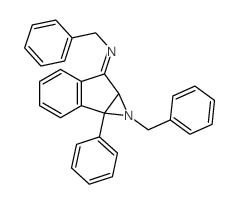 N,1-dibenzyl-1a-phenyl-6aH-indeno[1,2-b]azirin-6-imine结构式