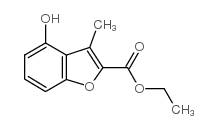 ETHYL 4-HYDROXY-3-METHYLBENZOFURAN-2-CARBOXYLATE结构式